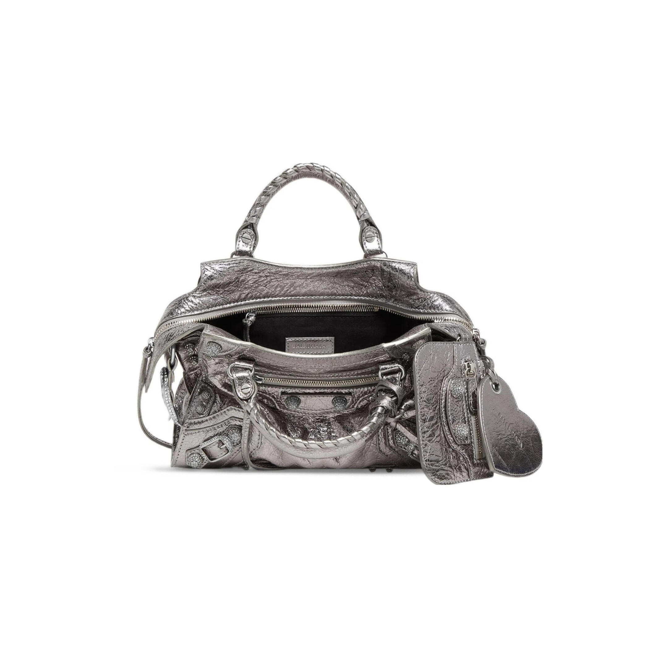 Ba1en*iaga small neo cagole city in silver 700940210bm8103 (25.9*17.8*11.4cm)